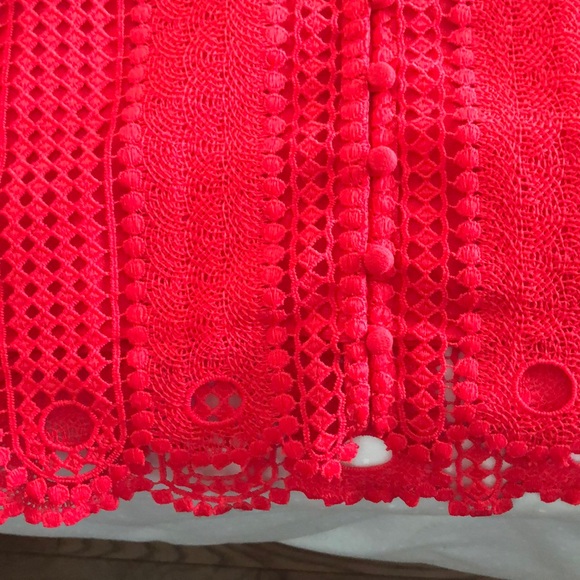 Free People Rory Lace Top Red | NWOT - Picture 4 of 10